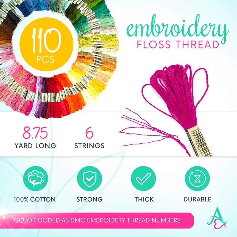 Athena's Elements Athenaâ€™s Elements Embroidery Floss | Rainbow Thread for Embroidery, Cross Stitch Thread, Customized Independent Packagingï¼ˆ100 Colorsï¼‰(Unicorn Color Palettes) - Image 2